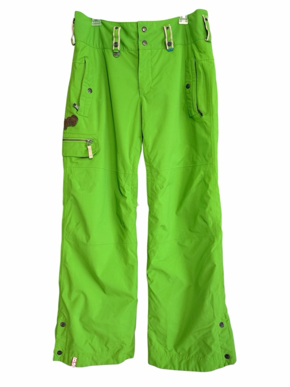 Bonfire Womens Ski Pants Prism Classic Fit Sz Medium Lime Green